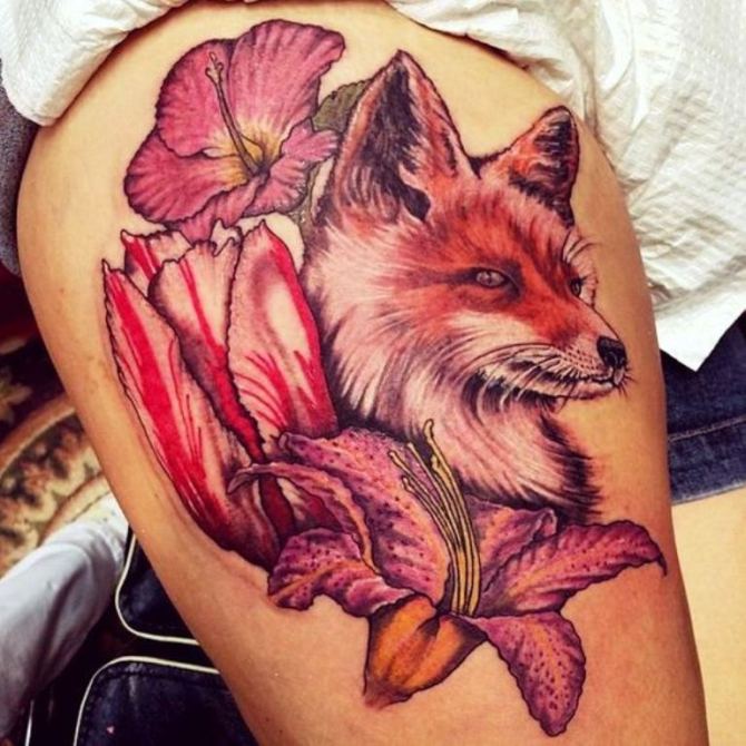 03 Female Fox Tattoo - 30 Fox Tattoos