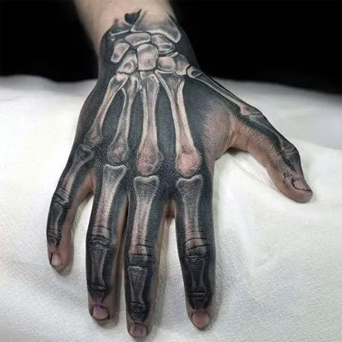 Skeleton Hand Tattoo for male 