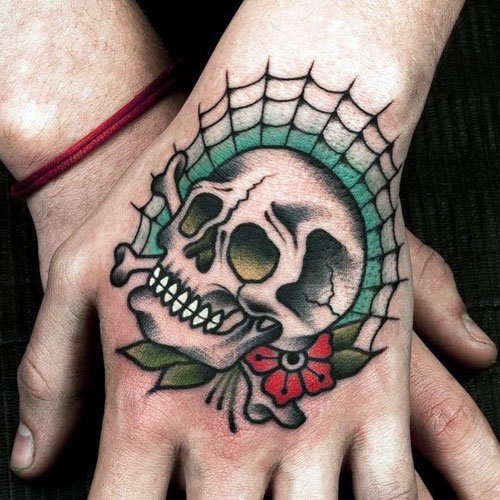 Skeleton Hand Tattoo for male 
