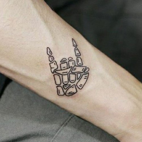 Small Skeleton Hand Tattoo 