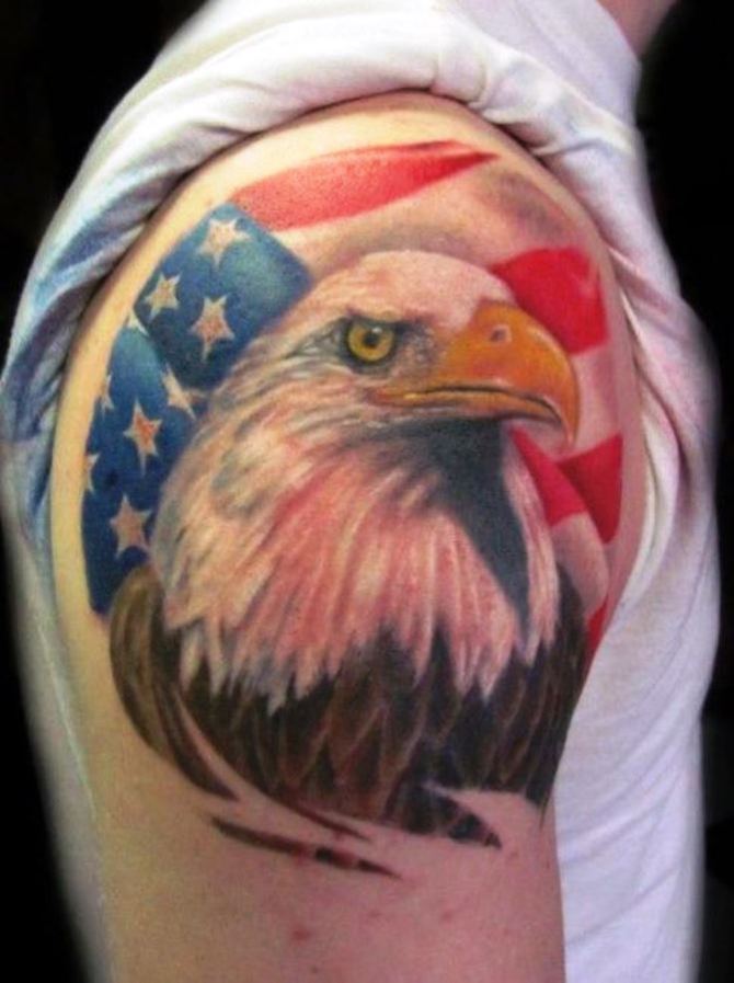 American Flag Eagle Tattoo - Eagle Tattoos <3 <3