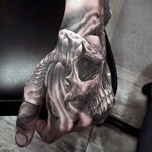 Skull Face hand Tattoo ideas