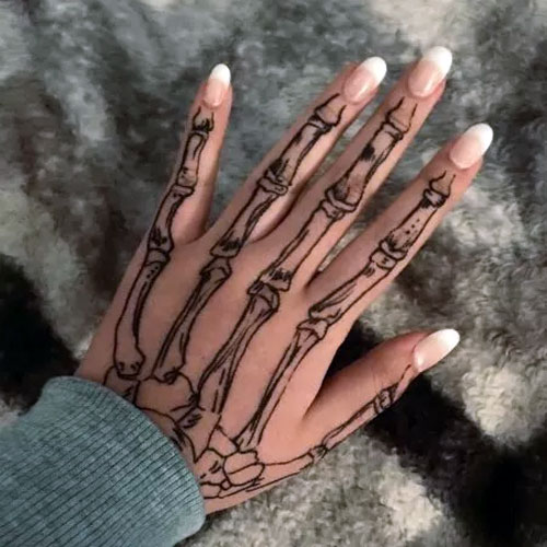 Skeleton Hand Tattoo small