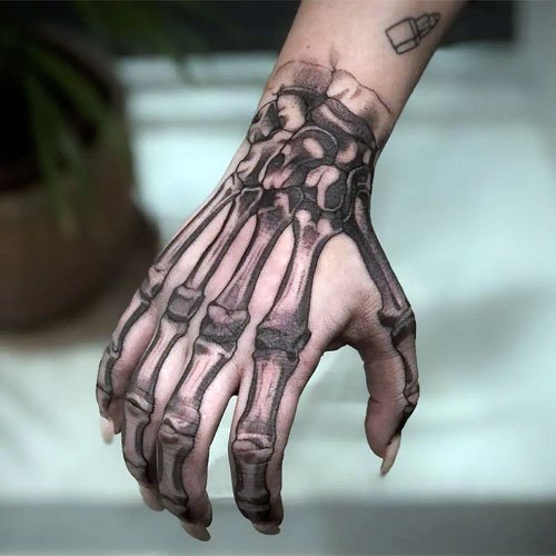 Skeleton Hand Tattoo for male 