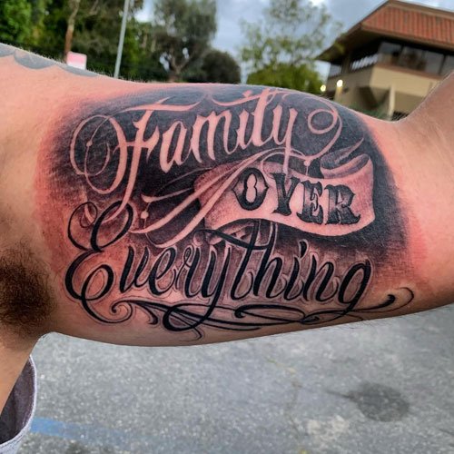 Family Over Everything Tattoo Sleeve