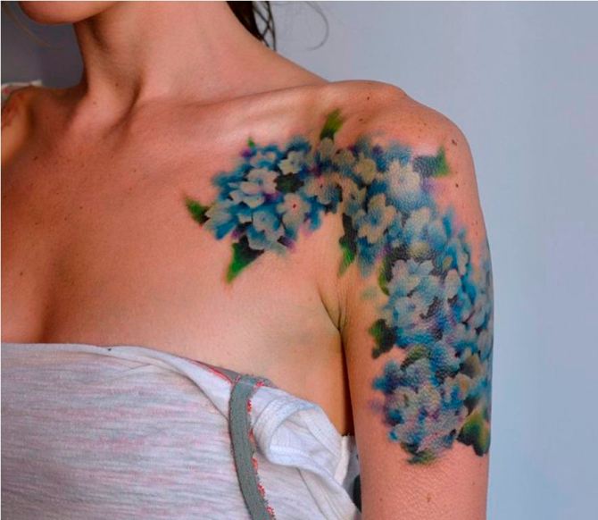 Hydrangea Tattoo for Women