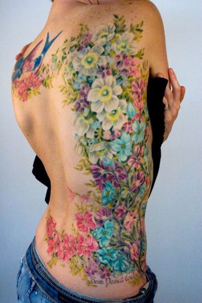 Watercolor Hydrangea Tattoo
