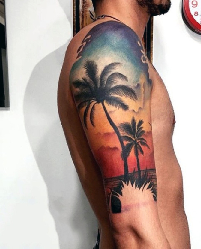 Beach Sleeve Tattoo Designs