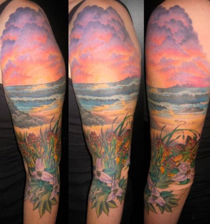 Beach Sunset Tattoo
