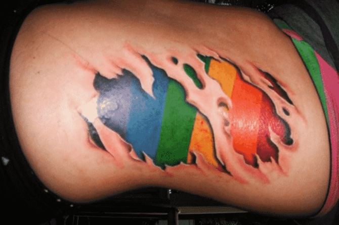 Rainbow Flag Tattoo