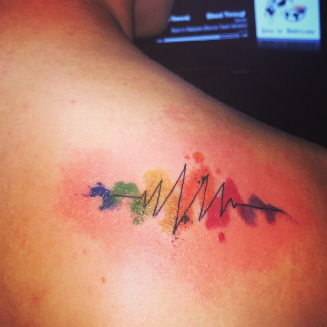 Rainbow Pulse Tattoo