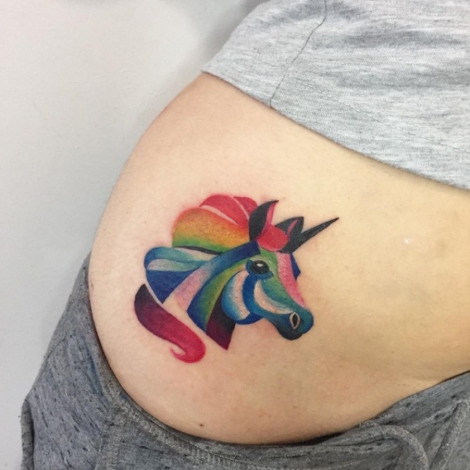 Unicorn Rainbow Tattoo