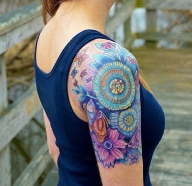 Flower Half Sleeve Tattoo Designs