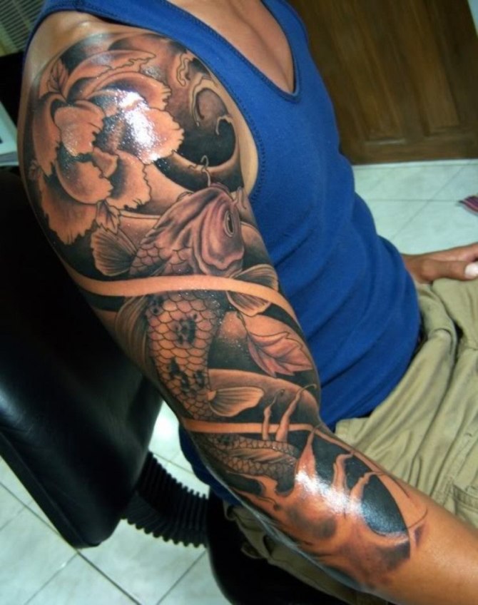 Flower Sleeve Tattoo Mens