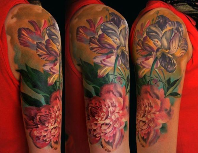 Flower Tattoo Sleeve Designs