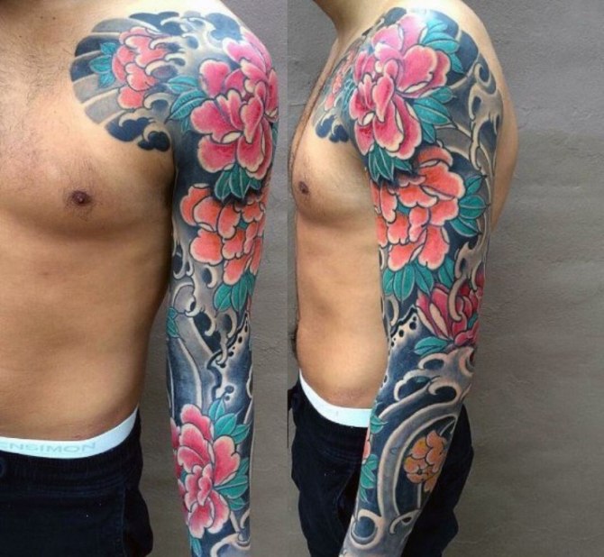 Mens Flower Tattoo Sleeve Designs