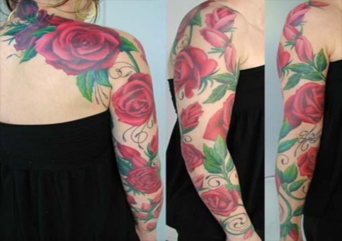 Women's Flower Tattoo Sleeve