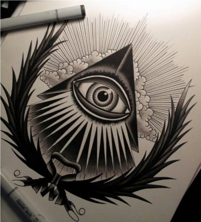 Illuminati Tattoo Sketch