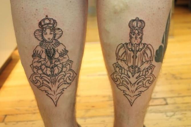 African King and Queen Tattoo