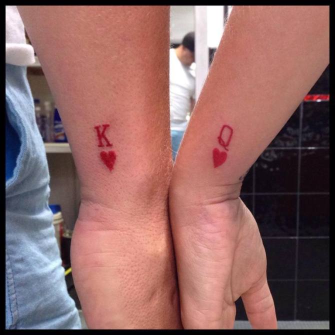 King Queen of Hearts Tattoo