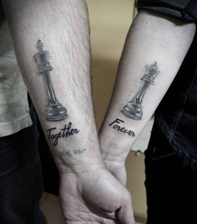 King and Queen Chess Tattoo Designs