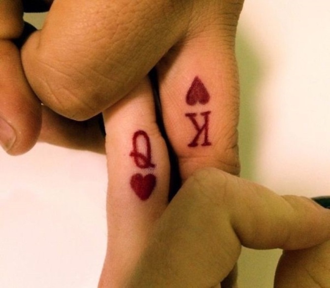 King of Hearts and Queen of Hearts Tattoo