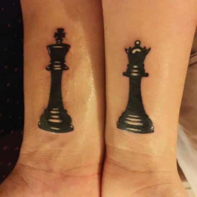 King Queen Chess Tattoo