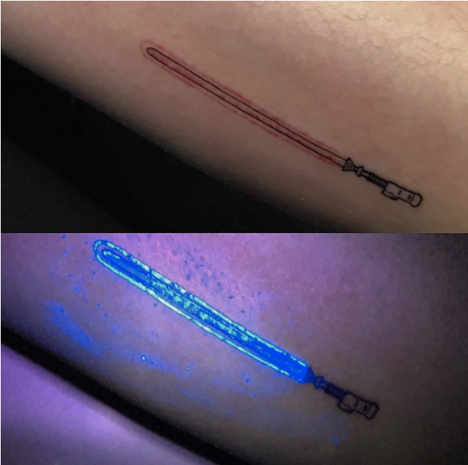 Light-saber Tattoo Glow in the Dark