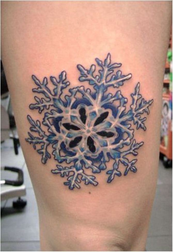 3d Snowflake Tattoo