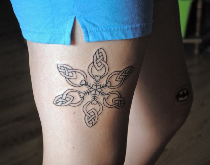 Celtic Snowflake Tattoo for Women