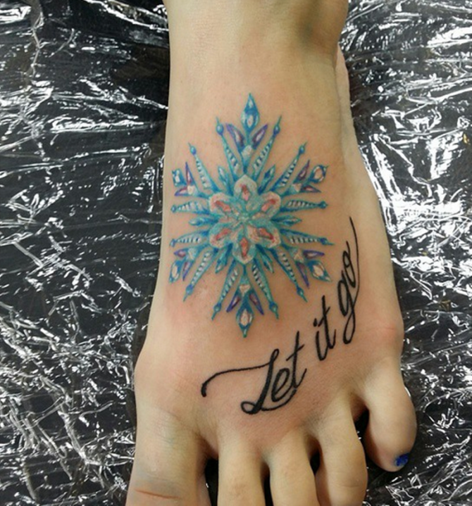 Snowflake Tattoo Foot