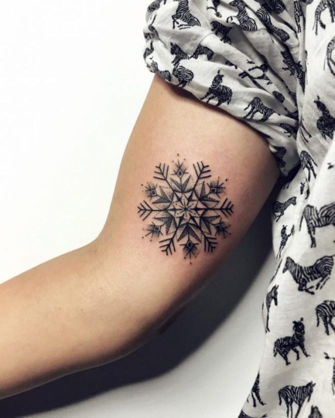 Snowflake Tattoo for Girls