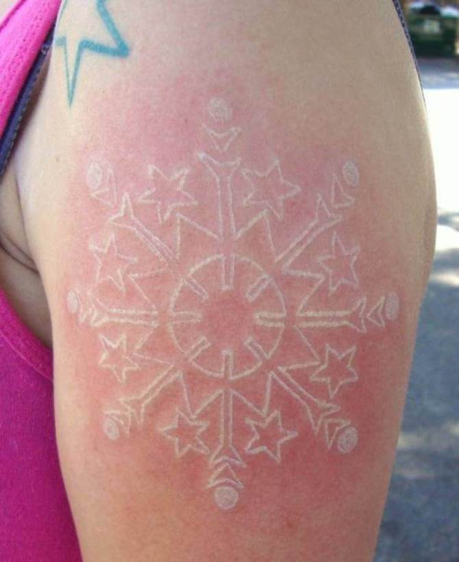 Snowflake Tattoo White