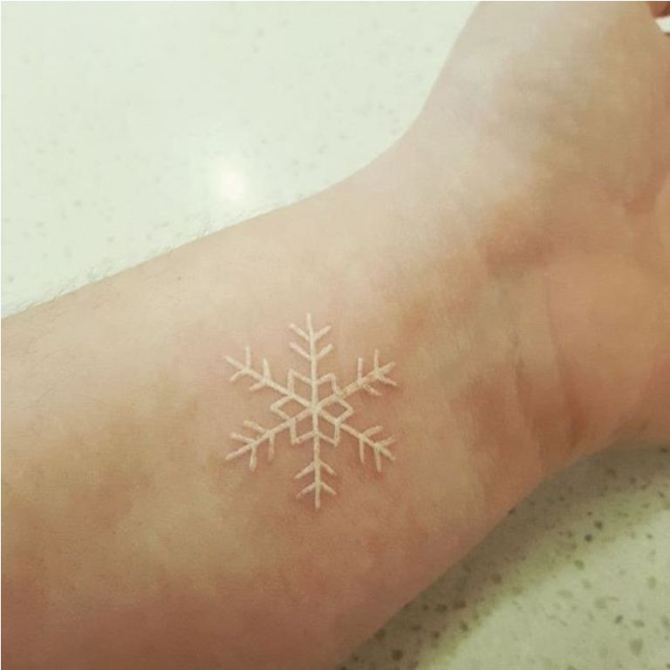White Tattoo Snowflake