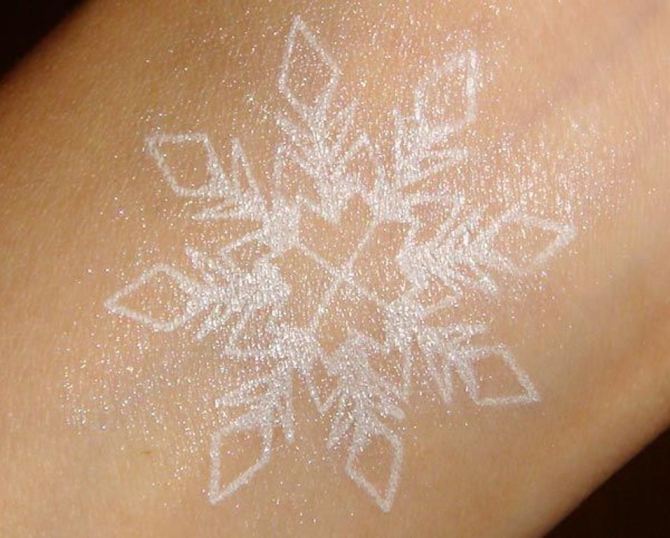 White Snowflake Tattoo