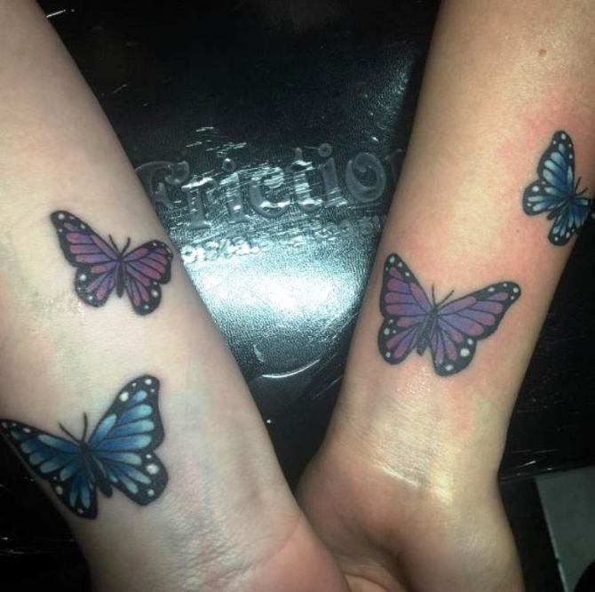 Friendship Butterfly Tattoo