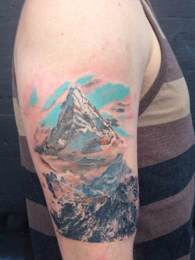 Mountain Sleeve Tattoo