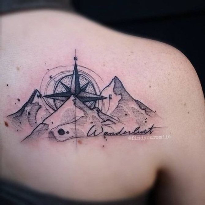 Mountain Tattoo Back
