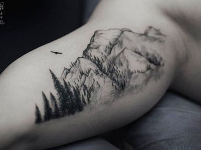 Snow Mountain Tattoo