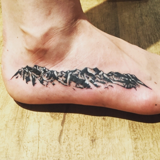 Tattoo of Mountain Range