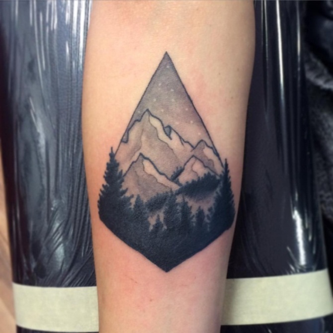 Tribal Mountain Tattoo