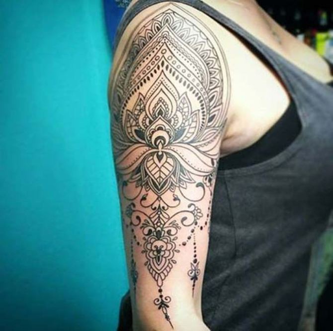 Shoulder and Arm Tattoo for Women