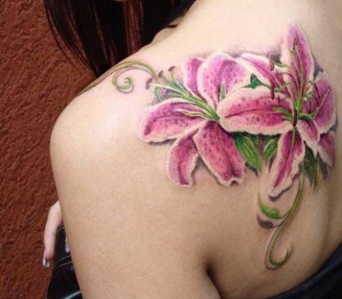 Shoulder Back Tattoo for Women