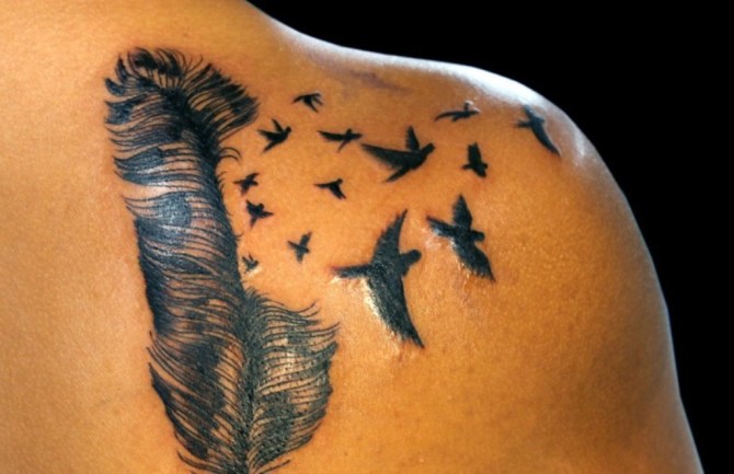 Back Shoulder Tattoo for Men