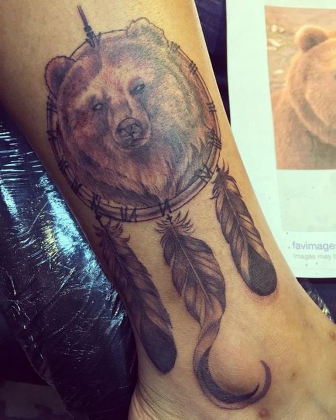 Bear Dreamcatcher Tattoo