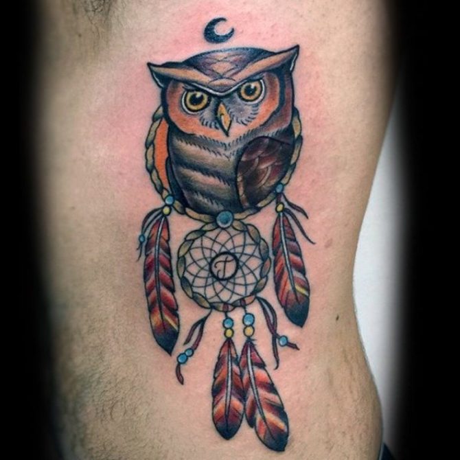 Dreamcatcher and Bird Tattoo