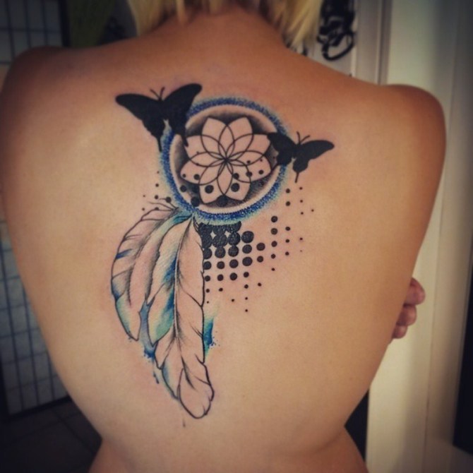 Dreamcatcher Butterfly Tattoo