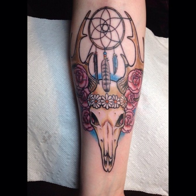 Dreamcatcher Forearm Tattoo