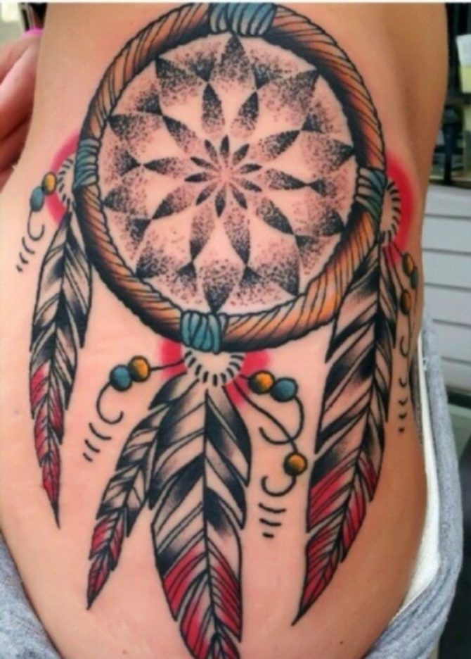 Dreamcatcher Side Tattoo