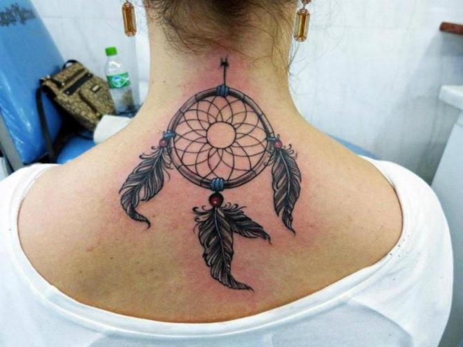 Dreamcatcher Tattoo Neck